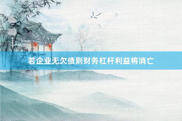 若企业无欠债则财务杠杆利益将消亡