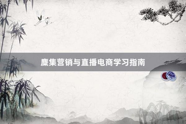 麇集营销与直播电商学习指南